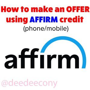 How to make OFFER using AFFIRM